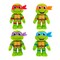 Legend Toys TMNT 8” Basic Plush Starter 4-Pack, Leonardo, Donatello, Raphael and Michelangelo - Officially Licensed